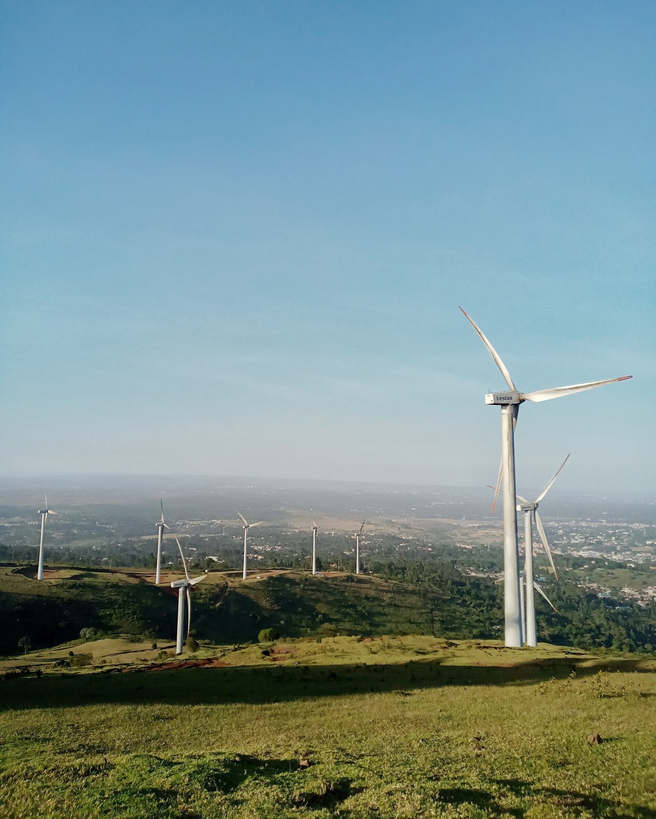 Ngong Hills wind farm above the Rift Valley