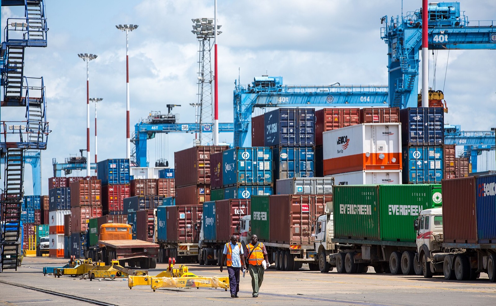 Containers at the Port of Mombasa